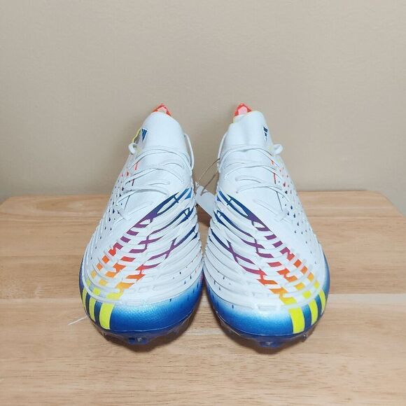 Adidas Predator Edge.1 L AG Soccer Cleats White Multicolor GZ6107 Women's 9.5 - Picture 2 of 7